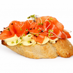 Bruschetta with Cured Salmon