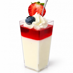 Panna Cotta with Strawberries